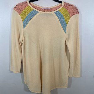 NWOT Ces Femme Waffle Knit Top